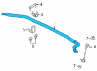 OEM Ford F-150 BAR - STABILIZER Diagram - ML3Z-5482-A