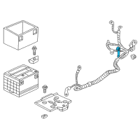 OEM 2003 Buick Rendezvous Cable Asm, Battery Positive (40" Long) Diagram - 15372000