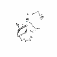 OEM 2000 Nissan Sentra Mounting Rubber-Radiator, Upper Diagram - 21506-6M100