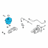 OEM Ford F-250 Super Duty Master Cylinder Reservoir Diagram - HC3Z-2K478-D