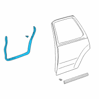 OEM Toyota Sequoia Surround Weatherstrip Diagram - 67871-0C020