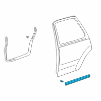 OEM Toyota Sequoia Lower Weatherstrip Diagram - 67887-0C020