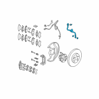 OEM 2014 Honda Pilot Hose Set, Front Brake Diagram - 01464-SZA-R00