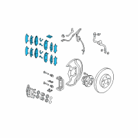 OEM 2012 Honda Pilot Pad Set Front Diagram - 45022-SZA-405