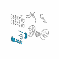 OEM 2013 Honda Pilot Caliper Sub-Assembly, Right Front Diagram - 45018-SZA-A10