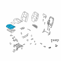 OEM 2009 Mercury Mountaineer Seat Cushion Pad Diagram - 6L2Z-78632A23-AA