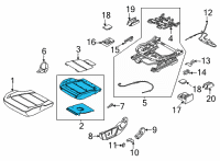 OEM 2022 Ford Bronco PAD - SEAT CUSHION Diagram - M2DZ-78632A22-A