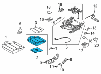 OEM 2021 Ford Bronco PAD - SEAT CUSHION Diagram - M2DZ-78632A22-A