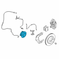 OEM 2017 BMW M4 Wheel Hub With Bearing, Front Diagram - 31-20-2-284-235