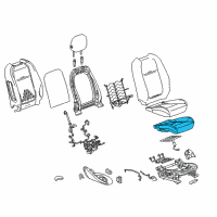 OEM 2015 Chevrolet Caprice Seat Cushion Pad Diagram - 92282577