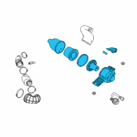 OEM Ford Air Cleaner Assembly Diagram - 9C2Z-9600-B