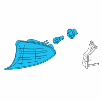 OEM 2005 BMW 325xi Right Direction Indicator Light, Yellow Diagram - 63-13-7-165-860