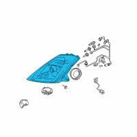 OEM 2005 Nissan 350Z Headlamp Housing Assembly, Driver Side Diagram - 26075-CD015