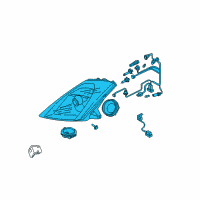 OEM 2005 Nissan 350Z Driver Side Headlamp Assembly Diagram - 26060-CD027