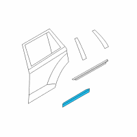 OEM 2009 Ford Edge Lower Molding Diagram - 9T4Z-7825556-APTM