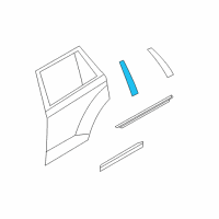 OEM 2007 Ford Edge Upper Molding Diagram - 7T4Z-78255A34-AA