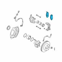 OEM 2002 Nissan Maxima Disc Brake Pad Diagram - 41060-AU091