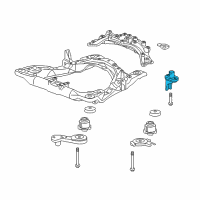 OEM Honda Rubber, R. FR. Sub-Frame Middle Mounting Diagram - 50280-TP6-A01