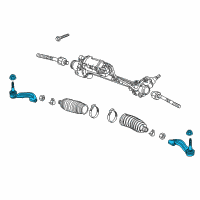 OEM Chevrolet Corvette Outer Tie Rod Diagram - 22913276