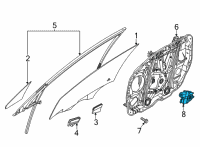 OEM 2022 Hyundai Sonata Motor Assembly-Front Power WDW, RH Diagram - 82460-L1000