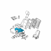 OEM 2003 BMW 530i Pad Seat Front Diagram - 52-10-8-162-329