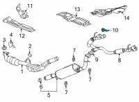 OEM Chevrolet Suburban Rear Muffler Hanger Diagram - 23388784