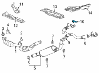 OEM GMC Yukon XL Rear Muffler Hanger Diagram - 23388784