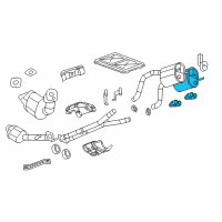 OEM 2011 Chevrolet Corvette Muffler & Pipe Diagram - 25839149