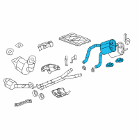 OEM 2006 Chevrolet Corvette Exhaust Muffler Assembly (W/ Tail Pipe) Diagram - 15140217