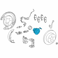 OEM Lexus RC350 Rear Axle Hub & Bearing Assembly, Left Diagram - 42410-30041