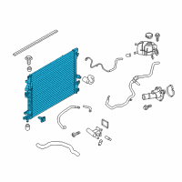 OEM 2017 Lincoln MKX Radiator Diagram - F2GZ-8005-G