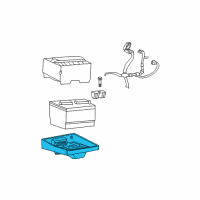 OEM 2003 Mercury Mountaineer Battery Tray Diagram - 1L2Z-10732-AA