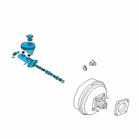 OEM 2008 Chevrolet Corvette Cylinder Asm, Brake Master Diagram - 19209259