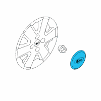 OEM 2010 Ford Focus Center Cap Diagram - 9E5Z-1130-A