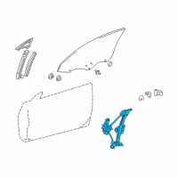 OEM Toyota Solara Window Regulator Diagram - 69820-06080