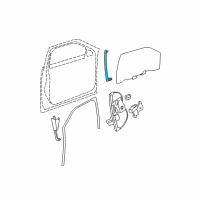 OEM Cadillac DeVille Retainer Asm-Front Side Door Window Channel Diagram - 25717907