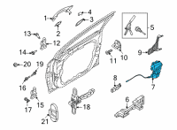 OEM Kia Sorento Latch Assy-Front Doo Diagram - 81310R5000