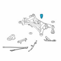 OEM 2012 Lexus IS250 Cushion, Rear Suspension Member Body Mounting, Front Diagram - 52271-53050