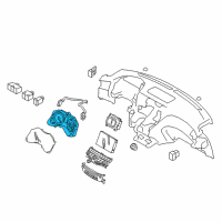 OEM 2015 Infiniti Q70 Instrument Cluster Speedometer Assembly Diagram - 24820-4AM0A