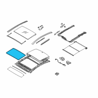 OEM 2015 Hyundai Sonata Weatherstrip-Panoramaroof Frame Diagram - 81614-C1000