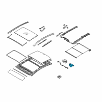 OEM 2017 Hyundai Sonata Motor-Panoramaroof Glass Diagram - 81671-C1000