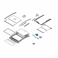 OEM 2018 Hyundai Sonata Motor Assembly-PANORAMAROOF(Roller) Diagram - 81671-C1010