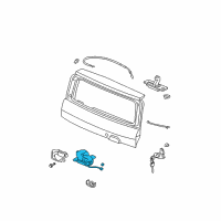 OEM 2003 Honda Element Lock, Tailgate Diagram - 74801-SCV-A01