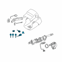 OEM Toyota Solara Cylinder & Keys Diagram - 69005-AA010