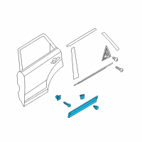 OEM Kia GARNISH Assembly-Rear Door S Diagram - 877312P000