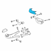 OEM Lexus RX350 Cover, Rear Suspension Arm, RH Diagram - 48737-48020