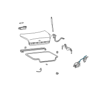 OEM Hyundai XG350 Cable Assembly-Trunk Lid Inside Handle Diagram - 81222-39000