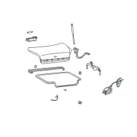 OEM 2002 Hyundai XG350 Cable Assembly-Trunk Lid Inside Handle Diagram - 81222-39000