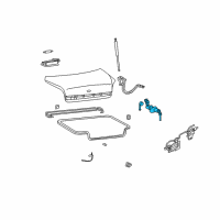 OEM 2005 Hyundai XG350 Trunk Lid Lock Assembly Diagram - 81251-39F00