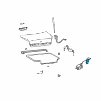 OEM Hyundai XG350 Trunk Lid Latch And Handle Assembly Diagram - 81260-39500